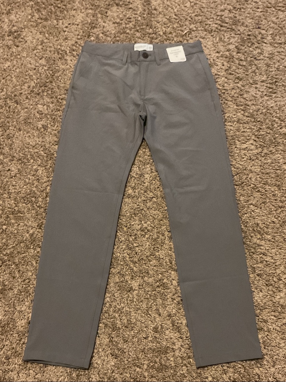 abercrombie kids Grey Straight Chino Pants